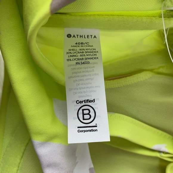 ATHLETA Yellow Gardenia Twist Up Bikini Top 40 B/C - Picture 6 of 7